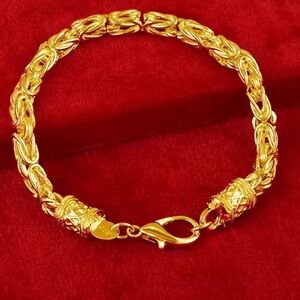 New! 18K gold color plated adjustable unique Chain Bracelet